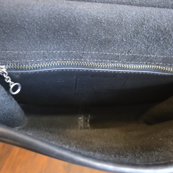 Rare Vintage Coach Willis Black Leather Satchel Turnlock USA Made - Picture 6 of 11